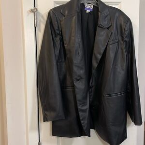 Future Collective black faux leather jacket